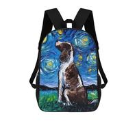 sinyumoney Dog Starry Night Mochila Escolar, Mochila Informal, Mochila De Día, Mochila Escolar, De Trabajo, De Viaje Para Niñas, Adolescentes 17inch