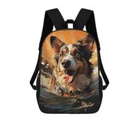 sinyumoney Dog Swimming in Water Mochilas Impresas En 3D Para Niños 17inch Mochilas De Moda Informales Para El Día A Día, Bolsas De Viaje, Mochilas Informales Para Exteriores Para Niños Y Niñas