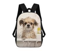 sinyumoney Doggie in The Bath Pet Mochilas Para Niños 17inch Mochila Escolar Mochila Escolar Impresa En 3D Para Niños De Primaria Y Secundaria