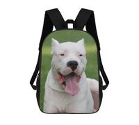 sinyumoney Dogo Argentino Mochila Para Niños, Adolescentes Y Estudiantes, Mochilas Para Niñas, Mochilas Para Niños Pequeños, Primaria Y Secundaria 17inch