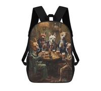 sinyumoney Dogs Beer In A Tavern Mochilas Escolares Mochila Escolar Ligera Mochila De Día Mochila Para Libros Para La Universidad Para Hombres/mujeres 17inch