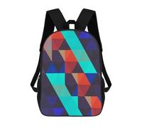 Sinyumoney Dogs on Railroad Tracks at Sunset Mochila Escolar, Mochila Profesional, Mochila Impermeable Para Adolescentes, Niños, Mujeres Y Hombres, Patrón Triangular I, 17"