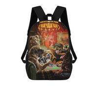 sinyumoney Dogs Playing Poker Mochila Escolar Infantil Impresa En 3D, Mochila Informal De Moda Para Niños, Mochila De Viaje De Alta Capacidad Para Libros Para Niños 17inch