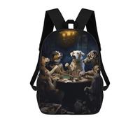 sinyumoney Dogs Playing Poker Mochilas Para Niños, Mochilas Escolares Personalizadas En 3D Para Niños Y Niñas, Mochilas Escolares Grandes, Mochilas Informales Para El Día A Día 17inch