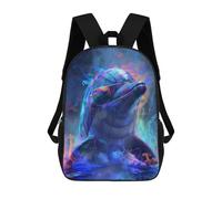 sinyumoney Dolphin In Colorful Paint Mochila Escolar, Mochila Para Portátil, Mochila Para Adolescentes, Niñas, Niños, Mujeres Y Hombres 17inch