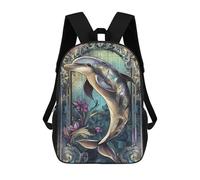 sinyumoney Dolphin Mochila Infantil Para Niñas Y Niños, Mochila De Día, Escuela Primaria, Perfecta Para La Vuelta Al Cole O Educación Física, Regalos Y Viajes 17inch