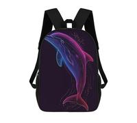 sinyumoney Dolphin Neon Animal Mochila Escolar Impermeable Para Ordenador Portátil Para Adolescentes, Chicas, Chicos, Mujeres Y Hombres 17inch