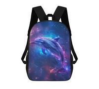 sinyumoney Dolphin Space Animal Mochila Escolar Resistente Al Agua, Mochila De Viaje, Bolsa Para Computadora Para La Escuela/trabajo/viajes 17inch