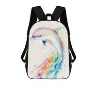 sinyumoney Dolphin Splash 17inch Mochila Escolar Impresa En 3D Para Niños, Mochila Escolar Informal De Moda, Mochilas De Viaje Para Niños Y Estudiantes.