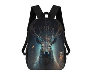 Sinyumoney Dolphin Sunset mochila escolar para niños impresa en 3D, ideal para viajes y libros, Fantasy Deer, 17"