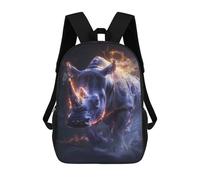 Sinyumoney Dolphin Sunset mochila escolar para niños impresa en 3D, ideal para viajes y libros, Glowing Rhino, 17"