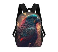 Sinyumoney Dolphin Sunset mochila escolar para niños impresa en 3D, ideal para viajes y libros, Parrot Beautiful, 17"