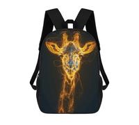 Sinyumoney Dolphin Sunset mochila escolar para niños impresa en 3D, ideal para viajes y libros, Radiante Giraffe, 17"