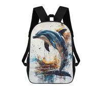 sinyumoney Dolphin Watercolor Art Mochila Escolar Infantil Impresa En 3D Para Niños, Mochilas De Viaje De Alta Capacidad, Bolsas Para Libros, Mochila Escolar Infantil 17inch