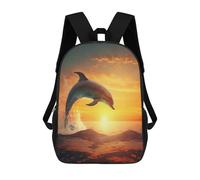 sinyumoney Dolphins Jumping Mochila Escolar, Mochila Para Portátil, Mochila Para Camping, Aventuras Al Aire Libre Y Viajes Diarios 17inch
