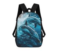 sinyumoney Dolphins Underwater Mochila Ronaldo, Mochila Infantil, Mochila Escolar Para Estudiantes, Mochila Para Libros, Mochila Escolar Impresa En 3D Para Niños Y Niñas, 17inch