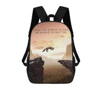 sinyumoney Dont Be Afraid To Fail Mochila Escolar Para Niños, Mochila Escolar De Gran Capacidad Para Niños, Mochila Escolar 3D, Regalos Para Niños 17inch