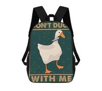 sinyumoney Dont Duck With Me Mochila Infantil De Moda Divertida Mochila Escolar Para Niños Y Adolescentes Con Impresión 3D Para Niños 17inch