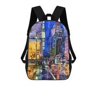 sinyumoney Downtown Montreal in Rain Mochila Escolar Mochilas Escolares Para Niñas Y Niños Mochila Con Bolsillo Mochila Escolar De Moda Para Niños 17inch