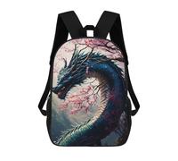 sinyumoney Dragon Amidst Cherry Blossoms -10 Mochila Infantil, Mochila Escolar Impresa En 3D, Mochila Para Niños Y Niñas, Mochila Escolar Ajustable Para La Escuela Primaria 17inch