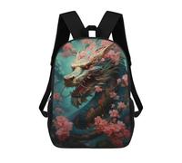 sinyumoney Dragon Amidst Cherry Blossoms -4 Mochila Infantil Para Niñas, Mochila Escolar 3D, Mochila Para Niños Pequeños, Mochila Informal De Día, Mochila Escolar De Moda 17inch