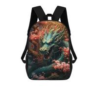 sinyumoney Dragon Amidst Cherry Blossoms -5 Mochila Escolar Mochilas Escolares Para Niñas Y Niños Mochila Con Bolsillo Mochila Escolar De Moda Para Niños 17inch