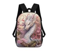 sinyumoney Dragon Amidst Cherry Blossoms Mochila Infantil, Mochila Escolar De Gran Capacidad Para Estudiantes, Mochila Para Libros, Mochila Para Niños, Niñas, Adultos Y Adolescentes 17inch