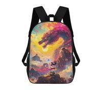 sinyumoney Dragon And Mage Lady Mochilas Para Niños Y Estudiantes, Mochilas Escolares Impresas En 3D, Mochilas Para Estudiantes De Primaria Y Secundaria, Mochilas Para Niños Y Niñas 17inch