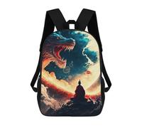 sinyumoney Dragon And Moon Meditation Mochila Infantil, Mochila Escolar Infantil, Mochilas Escolares Impresas En 3D Para Niños Y Estudiantes Adolescentes 17inch