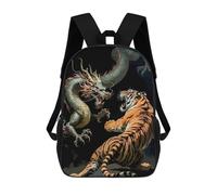 sinyumoney Dragon And Tiger Confrontation Mochila Escolar Impresa En 3D Para Niños 17inch Mochilas Para Niños Y Niñas, Mochilas Escolares Para Niños, Mochilas De Viaje