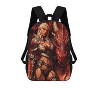 sinyumoney Dragon Armor Fantasy Artwork-2 Mochilas Infantiles Impresas En 3D De 17 Pulgadas. Mochila Escolar Informal Impresa En 3D Para Niños De Primaria Y Secundaria.