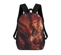 sinyumoney Dragon Armor Fantasy Costume Mochilas Infantiles Impresas En 3D De 17 Pulgadas. Mochila Escolar Informal Impresa En 3D Para Niños De Primaria Y Secundaria.