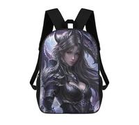 sinyumoney Dragon Armor Fantasy Woman-3 Mochila Infantil De 17 Pulgadas, Mochila Escolar Con Estampado 3D De Dibujos Animados Para Niños Y Adolescentes.