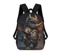 sinyumoney Dragon Armor Mochila Escolar Para Niños Mochila Escolar Impresa En 3D Mochila Escolar De Moda Para Niños De Primaria Y Secundaria 17inch