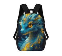 sinyumoney Dragon Blue Aimal Mochila Escolar Para Niños, Mochila Escolar De Gran Capacidad Para Niños, Mochila Escolar 3D, Regalos Para Niños 17inch