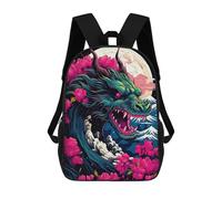 sinyumoney Dragon Cherry Blossoms Mochila Escolar Para Niñas Y Niños, Mochilas De Gran Capacidad, Mochilas Ligeras Para Niños Y Estudiantes 17inch