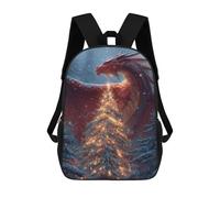 sinyumoney Dragon Christmas Tree Lights Mochila Escolar Ligera Mochila Escolar De Día Mochila Para Libros Para La Universidad Para Acampar Aventuras Al Aire Libre Y Viajes Diarios 17inch