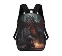 sinyumoney Dragon Dungeon Boss Mochila Infantil Escolar Para Niños Con Estampado 3D De Dibujos Animados, Mochila Escolar Para Estudiantes, Mochila Para Portátil Para Niños Y Niñas 17inch