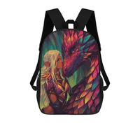 sinyumoney Dragon Fantasy Artwork -4 Mochilas Infantiles Mochila Escolar Impresa En 3D Para Niños Mochilas De Viaje Bolsas Para Libros Para Niños 17inch Mochila Escolar