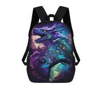 sinyumoney Dragon Gaming Controller Art Print Mochila Escolar Impresa En 3D 17inch Mochilas De Moda Para Niños, Mochilas Escolares Para Niños De Primaria Y Secundaria