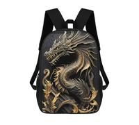 sinyumoney Dragon God Art Deco Mochila Escolar Infantil De 17 Pulgadas, Mochila Escolar Impresa En 3D Para Niños De Primaria Y Secundaria