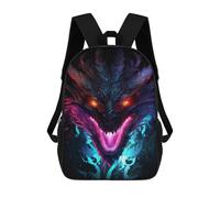 sinyumoney Dragon Head Artwork Mochilas Para Niños 17inch Mochila Escolar Mochila Escolar Impresa En 3D Para Niños De Primaria Y Secundaria
