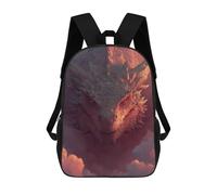 sinyumoney Dragon Head in Clouds Mochila Escolar Infantil De 17 Pulgadas, Impresa En 3D, Estilo Casual, Para Niños, Ideal Para Viajes, Como Mochila Escolar O Para Llevar Libros.