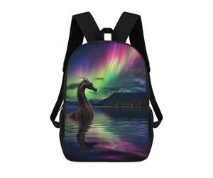 sinyumoney Dragon In Aurora Borealis Mochila Escolar, Mochila De Viaje Resistente Al Agua, Mochila Para Computadora Para Niñas, Niños Y Adolescentes 17inch