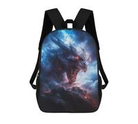 sinyumoney Dragon in Fiery Sky Mochila Escolar De 17 Pulgadas Para Adolescentes, Con Estampado 3D, Ajustable Y Con Bolsillos, Ideal Para Niños, Niñas Y Estudiantes.