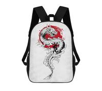 sinyumoney Dragon Japan Mochila Escolar Mochilas Escolares Para Niñas Y Niños Mochila Con Bolsillo Mochila Escolar De Moda Mochila Infantil 17inch