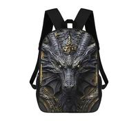 sinyumoney Dragon King Head Art Deco Mochila Escolar Para Institutos Y Colegios Informales Para Acampar, Aventuras Al Aire Libre Y Viajes Diarios 17inch