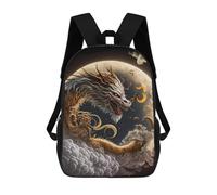 sinyumoney Dragon Moon Fantasy -6 Mochila Escolar Impresa En 3D Para Niños Y Niñas, Mochila Para Portátil Para Niños/estudiantes/adultos 17inch