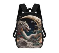 sinyumoney Dragon Moon Fantasy -9 Mochilas Infantiles Impresas En 3D Para Niños, Mochilas Escolares De Moda, Mochilas De Viaje, Mochilas Escolares Para Niños De Primaria 17inch