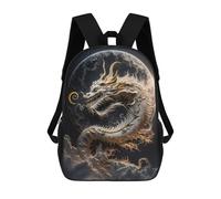 sinyumoney Dragon Moon Mythology -3 Mochila Escolar Para Niños, Mochila Escolar Impresa En 3D Para Estudiantes De Primaria Y Secundaria 17inch